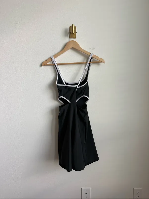 Abercrombie & Fitch Side Cutout Traveler Mini Dress Black White Women’s XS - Image 7