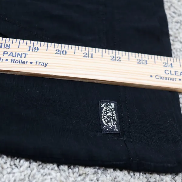 LRL Ralph Lauren Jeans Co Black Long‎ Sleeve Henley Hoodie Size M Y2K Activewear - Image 8