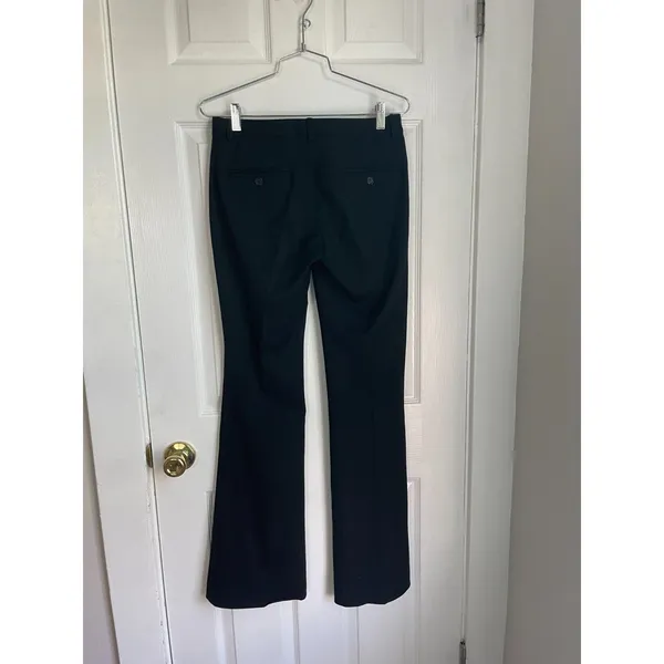 Theory Womens Black Flare Leg Pocket Trousers pinstripe Pants Size 2 - Image 2