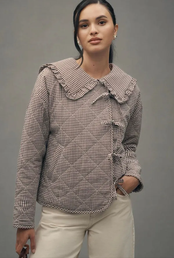 Anthropologie Maeve Collared Quilted Jacket NWT - Image 4