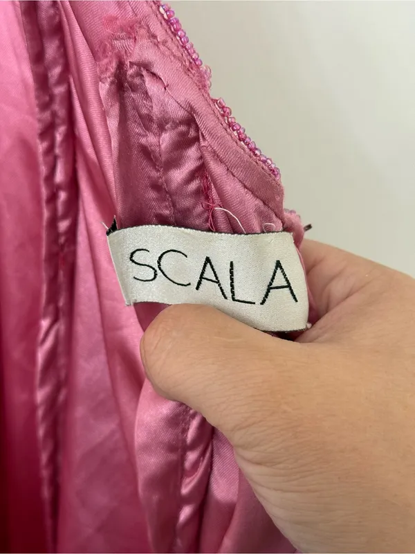 {M} Scala Fuchsia Sequin Halter Gown - Image 13