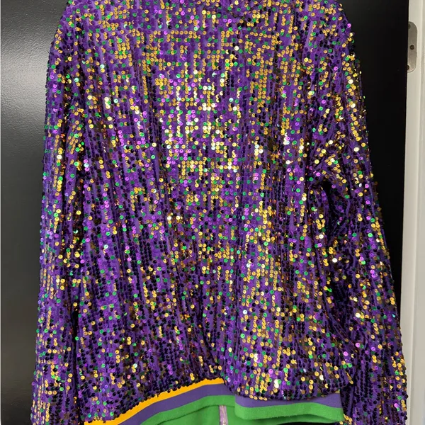 Mardi Gras jacket Purple Size 3X - Image 3