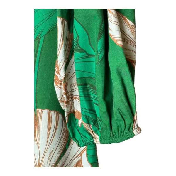MISA Los Angeles Dress‎ Women Medium Green Cartagena Floral Cutout Nina Mini - Image 6