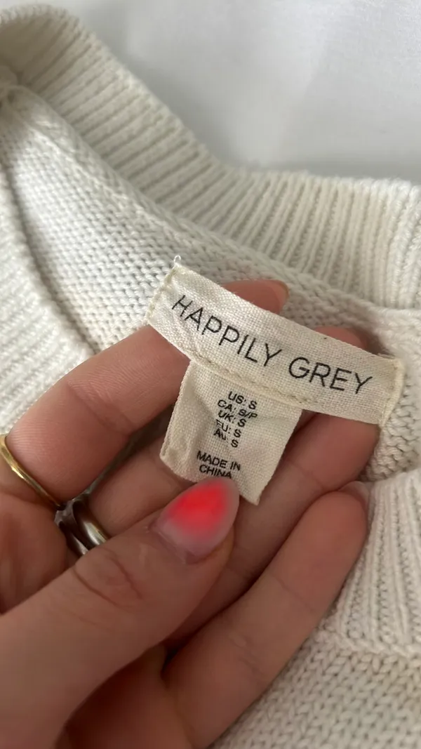 Marshall’s Beige Cropped Sweater - Image 2
