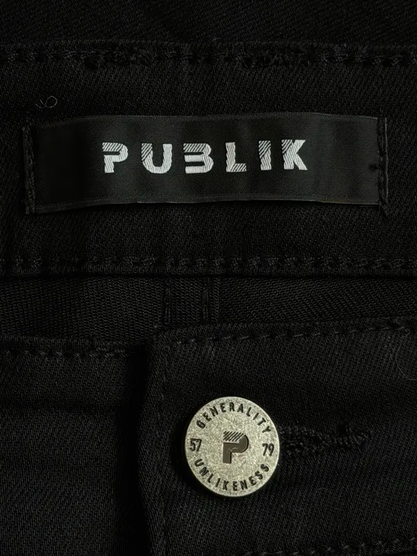 Publik Denim Black Beaded Star Flare Jeans Men’s Size 32x35 - Image 9