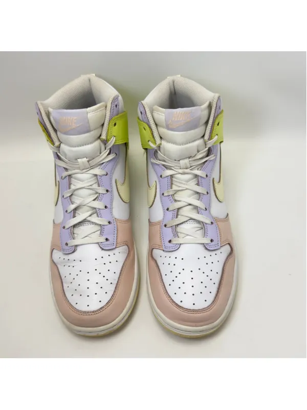 Women's Nike Dunk High Sneakers Size 9.5 White Yellow Pink Purple DD1869-108 - Image 11