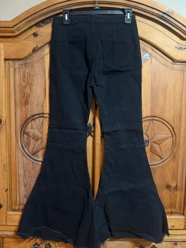 Peach Love Black flare jeans #y2kfashion - Image 2