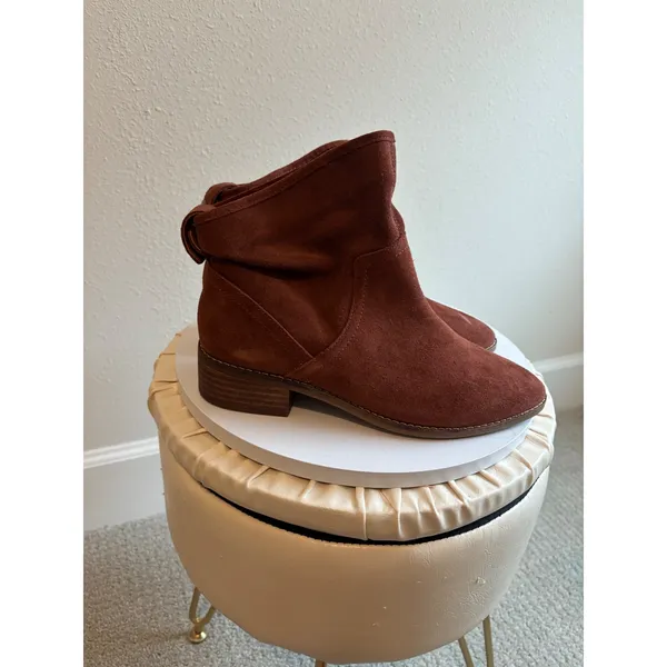 Splendid‎ Suede Ankle Boots Women 6.5 Brown Slouchy Western Pointed Toe Booties - Image 5
