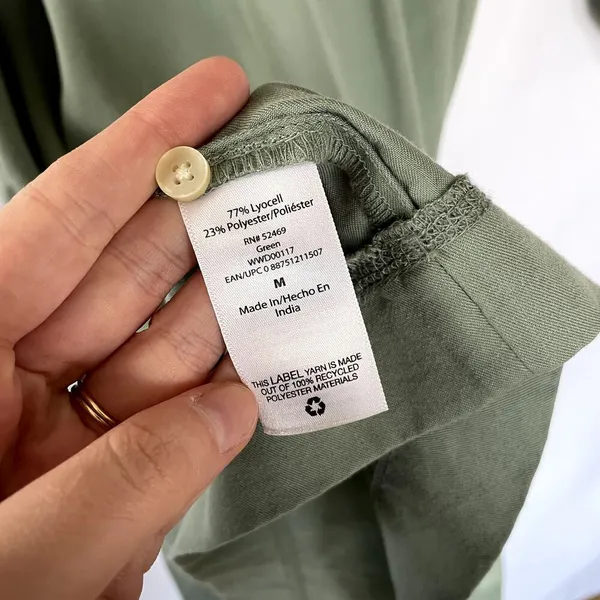 Free Assembly sage green tiered skirt prairie cottagecore dress size M‎ casual - Image 5