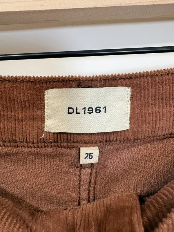 🌟 Dl1961 🌟 Hepburn Wide Leg 27" High Rise Corduroy Stretch Jeans Brown Sz 26 - Image 7