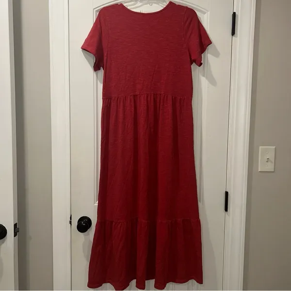 Old Navy Short Sleeve Red Maxi Dress Women’s Medium - Image 6