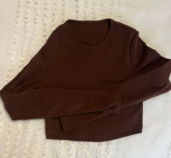 Brown Cropped Long Sleeve Size XS - Image 2