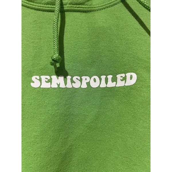 Semispoiled Green Women’s Hoodie With Drawstring Size L - Image 5