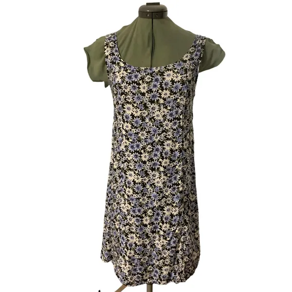 American Eagle Sundress Daisy Floral Pattern Blue Medium - Image 2