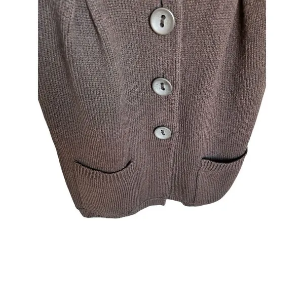 Vince Brown Wool Blend Sweater Cardigan Dress Button Front Brown Size S Lagenloo - Image 2