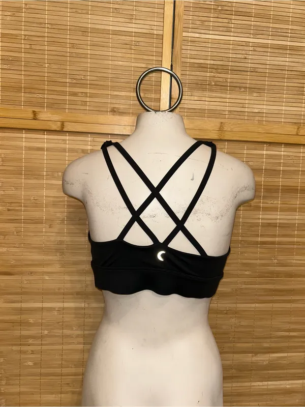 Zyia Active black strappy sports bra workout exercise woman’s size large gym - Image 3