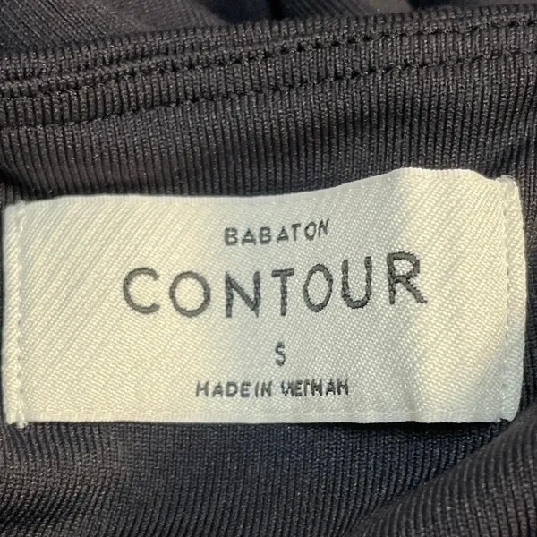 Aritzia Babaton Contour Black Long Sleeve Crew Neck Thong Bodysuit Top Size S - Image 4