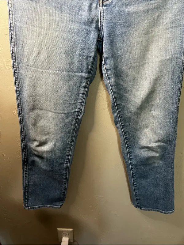 Madewell Stovepipe High Rise Straight Leg Jeans Euclid Wash Light Denim - Image 4