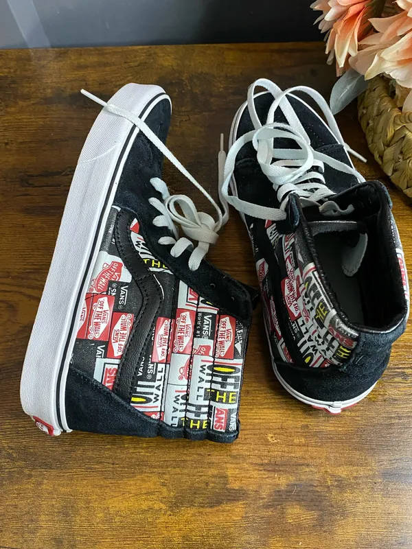 RARE🔥 VANS Sk8-Hi BOX LOGO Shoes Mens size 8 Womens 9.5 - Image 5