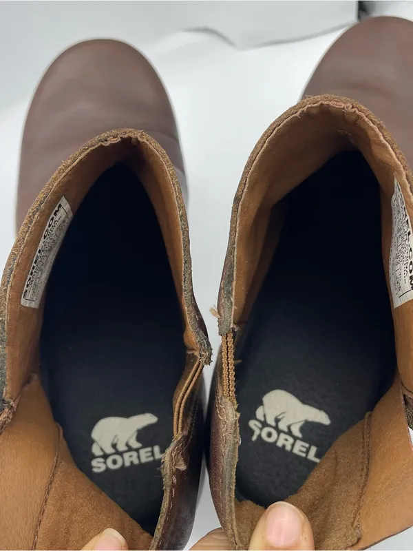 Sorel Joan of Arctic wedge III brown waterproof full-grain leather boots 7.5 - Image 10