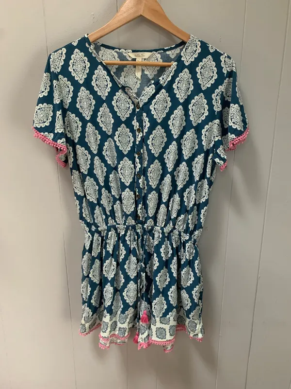 Matilda Jane Womens Brilliant Daydream On The Fringe Romper Size Large - Image 2