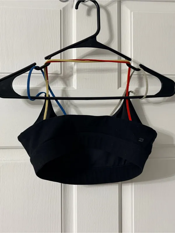 Peloton Black Sports Bra with Multicolor Lettering - Image 4