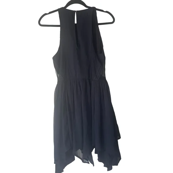 Abercrombie & Fitch Women Medium Blue‎ Lace Chiffon Fairy Grunge Mini Dress - Image 8