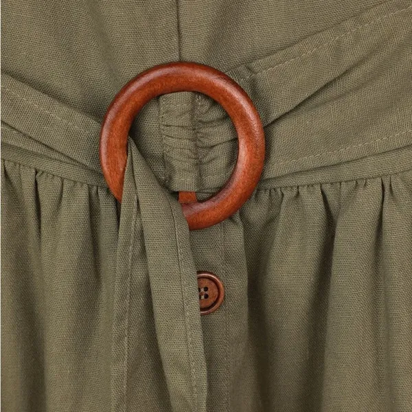 Lulus Feeling the Breeze Olive Green Buttoned Halter Backless Midi Dress Size XS - Image 7