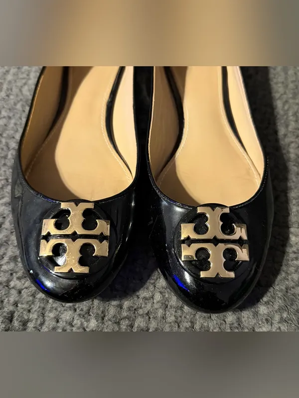 Tory Burch Claire Patent Leather Ballet Flats Size-7.5 - Image 6