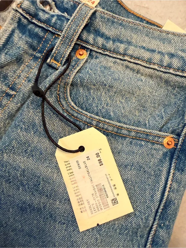 NWT Levi’s Size 24x28 Wedgie Straight Button Fly Jeans Classic Denim mid Rise - Image 10