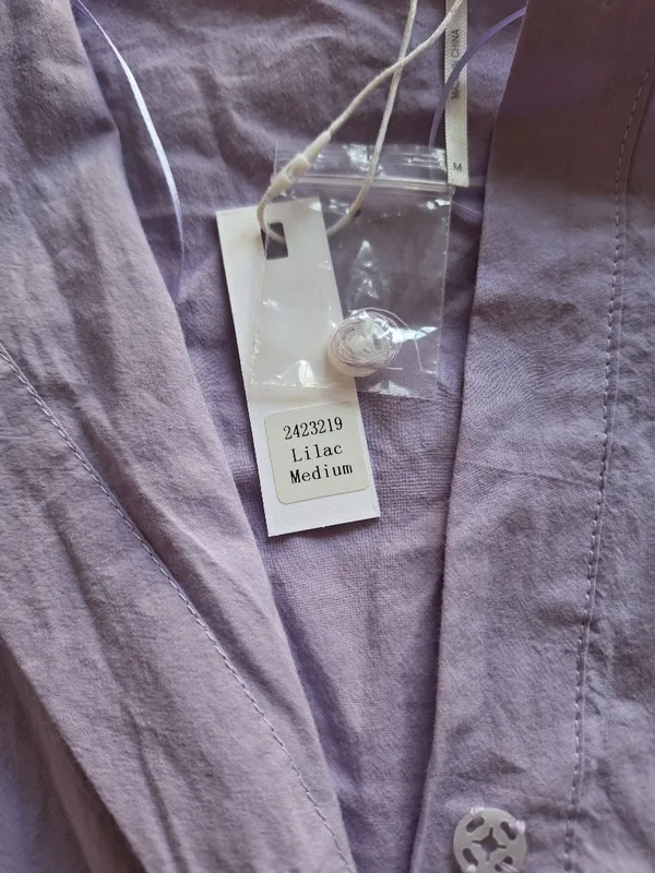 NWT Stitchdrop Lilac Cotton Ruffle Mini Dress M - Image 4