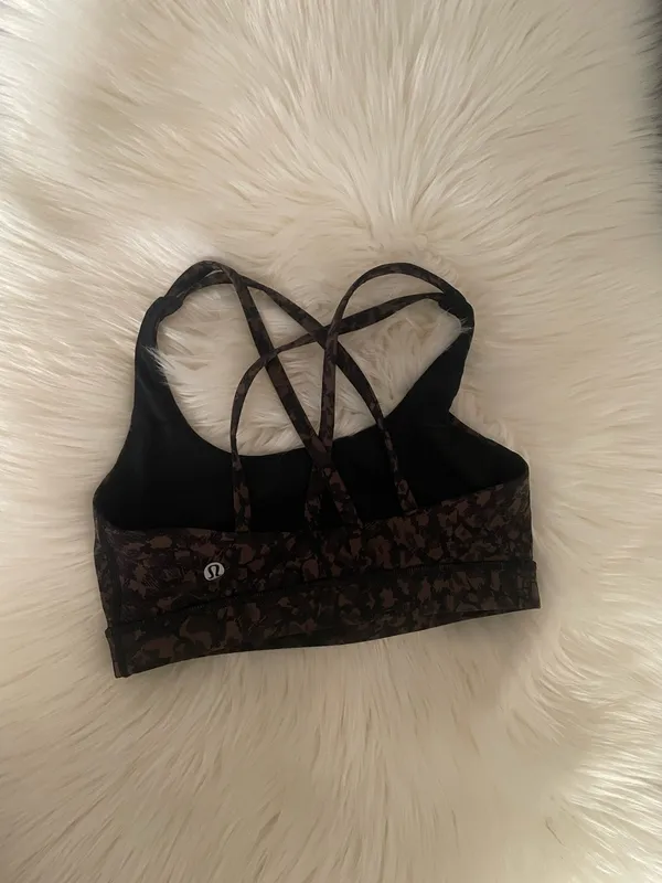 Lululemon Energy Bra Medium Support B–D Cup Wild Thing Camo Brown - Image 8