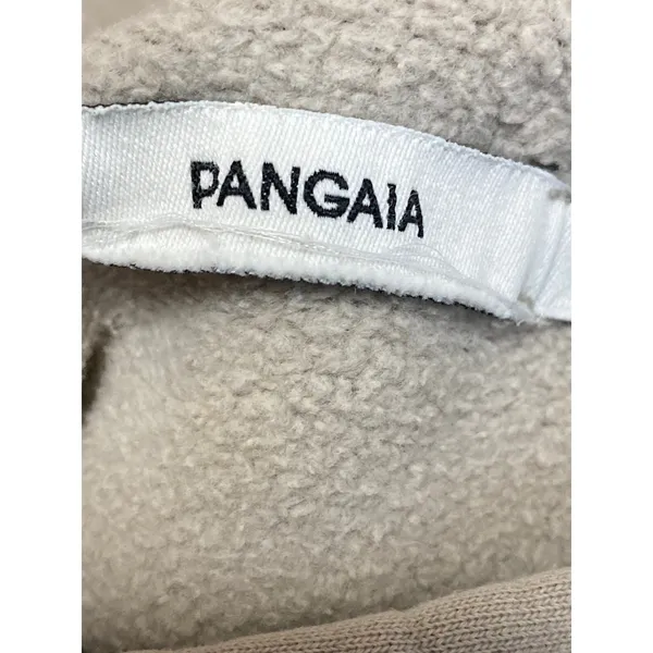 Pangaia Men's Beige Graphic Hooded Long Sleeve Sweater Hoodie Sweatshirt Top L - Image 5