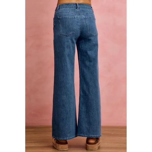SO ME Seam‎ Detail Mid Rise Stretch Denim Jeans - Medium - Image 2