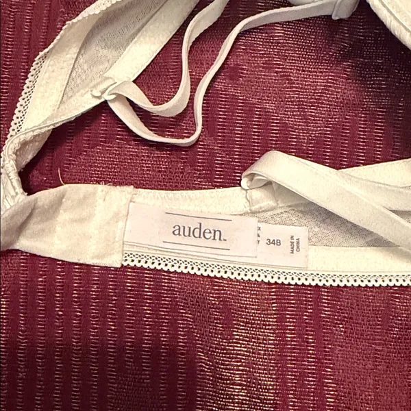 Auden Soft White Lace Bra Size 34B - Image 3