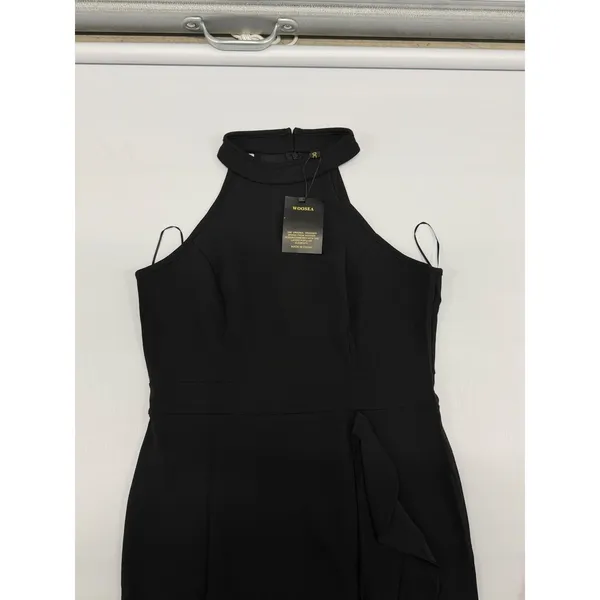 Woosea Womens Black High Neck Ruffle High Low Hem Sleeveless Maxi Dress size XL - Image 4