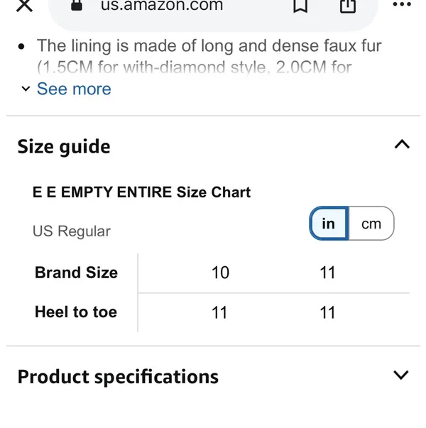 New Empty Entire faux fur slippers size 10-10.5 - Image 2
