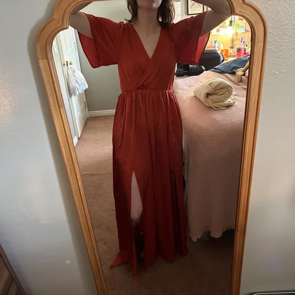 Baltic Born Wedding Guest Dress (burnt orange) - Image 3