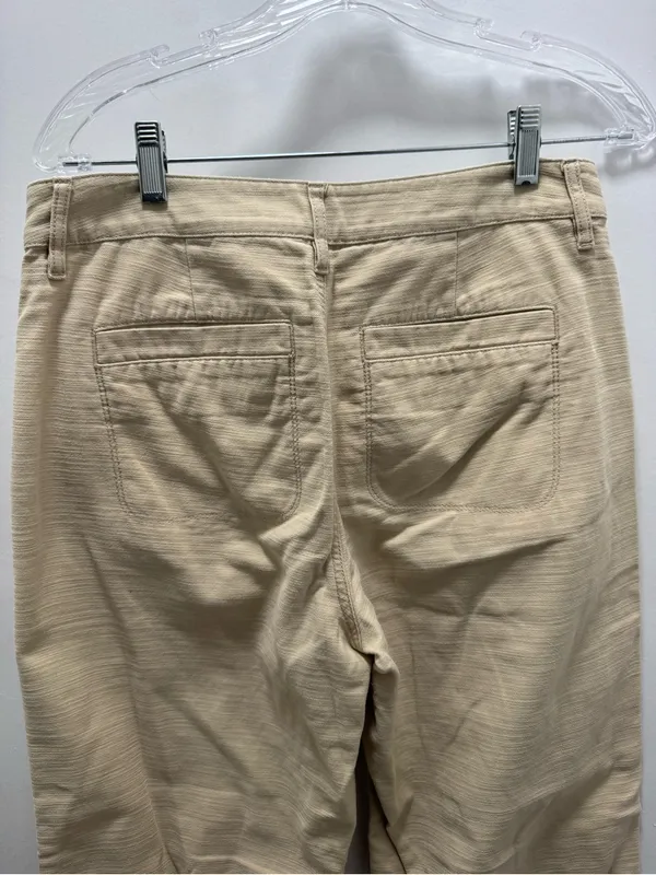 J. Crew Women’s Tan Cream Khaki Camp Straight Leg Ankle Pants 100% cotton US 4 - Image 7