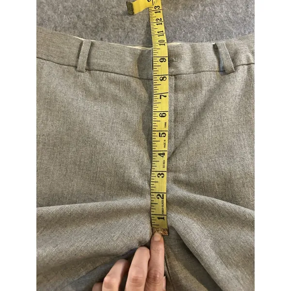 Banana Republic Martin Fit Wool Blend Wide Leg Gray Trouser Pant 8, Office - Image 9