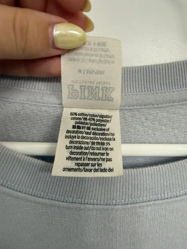 PINK Victoria’s Secret Blue Gray Logo Crewneck Sweatshirt M - Image 5