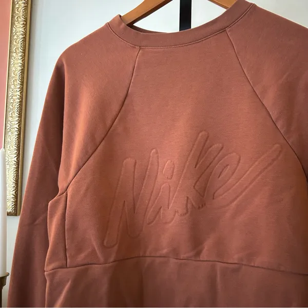 Nike‎ Dri-Fit Get Fit Lux Embossed Cropped Sweatshirt Training Crewneck Size XS - Image 4