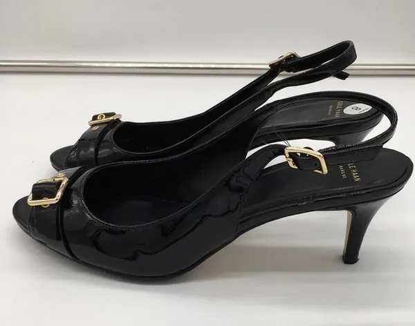 Cole Haan Grand OS Peep Toe Slingback Heel - Black - 8 - Image 3