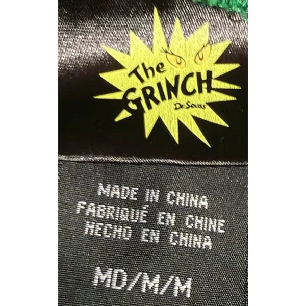 The Grinch Dr Seuss Mad Engine Green Red Christmas Sweatpants Size M - Image 3