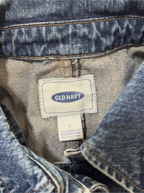 Y2K Old Navy Denim Utility Jacket - Blue - Image 2