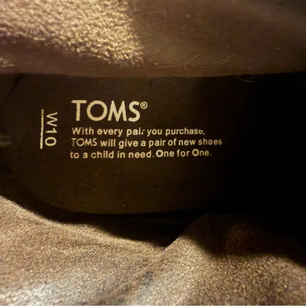 TOMS Women's Ankle Boots Size 10W Suede Multicolor‎ Woven Cuff - Image 2
