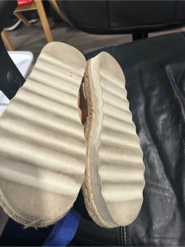 FRYE AND CO. Tan Suede Espadrille Platform Sandals Size 8 - Image 5