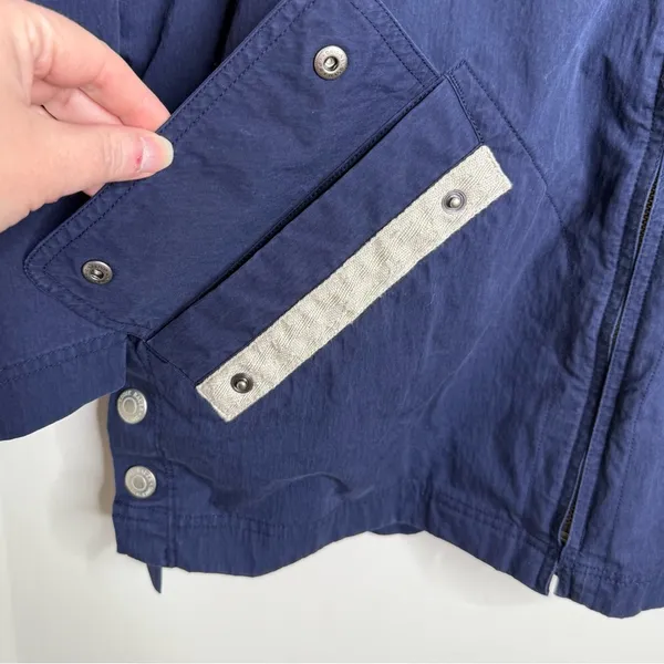 Vintage 90s Eddie Bauer Blue Zip Up Jacket Windbreaker Women’s Oversized Small - Image 3