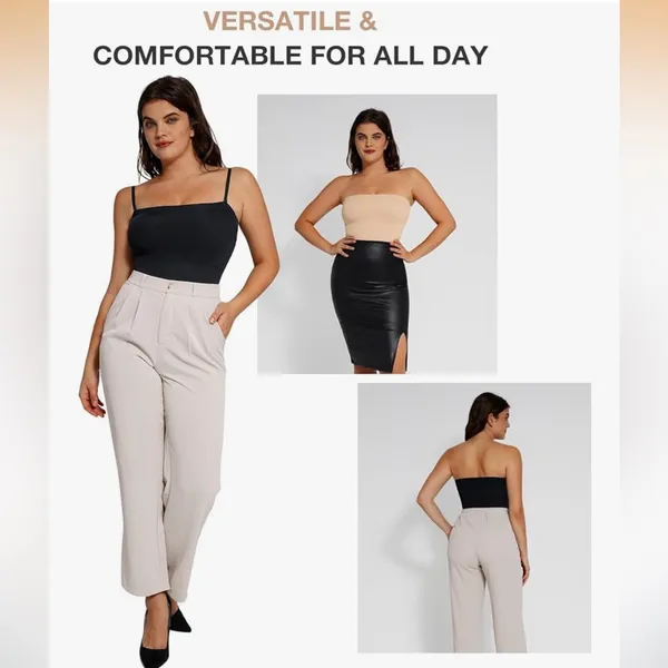 Lover-Beauty Shapewear Tummy Control Strapless Bodysuit Seamless Thong - Image 9