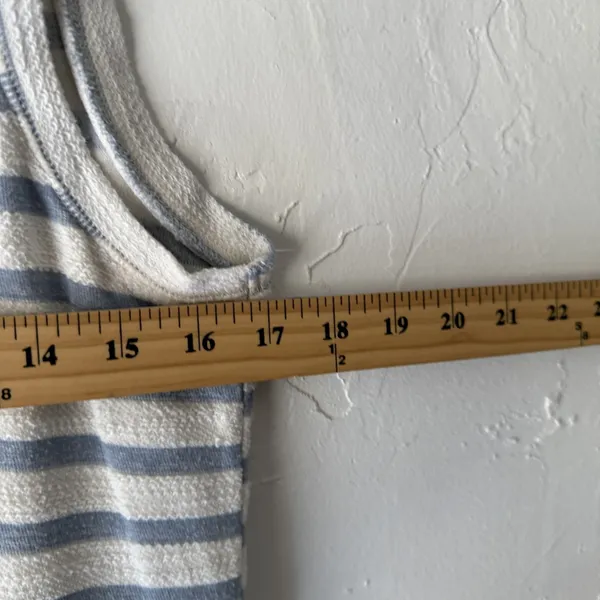 Old Navy Romper Terry Cloth Medium Striped‎ Tank Sleeveless Drawstring Pockets - Image 4